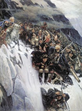 Figure 1 March of Suvorov Through the Alps by Vasili Surikov, 1898 Source: https://commons.wikimedia.org/wiki/File:Suvorov_crossing_the_alps.jpg 